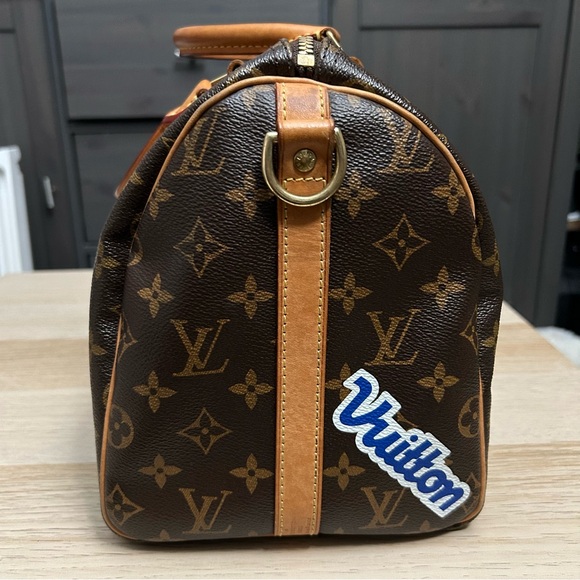 Authentic Louis Vuitton Speedy Bandouliere 30 Patches Limited Edition Bag M43989 - Picture 14 of 16
